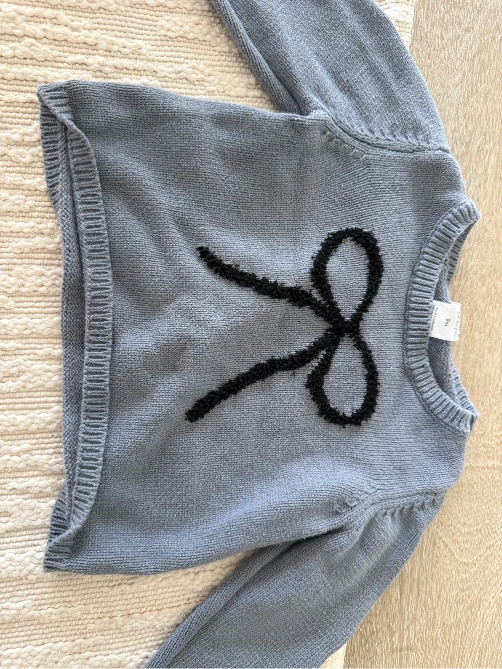 Carter's Light Gray Knit Baby Sweater Set